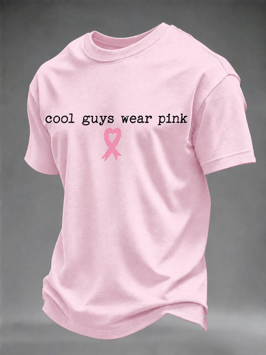 Men's Breast Cancer Awareness I Wear Pink For Her T-shirt gracestitchs