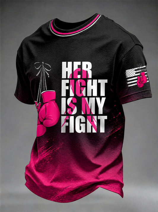 Men's Breast Cancer Awareness Real Men Wear Pink T-shirt gracestitchs