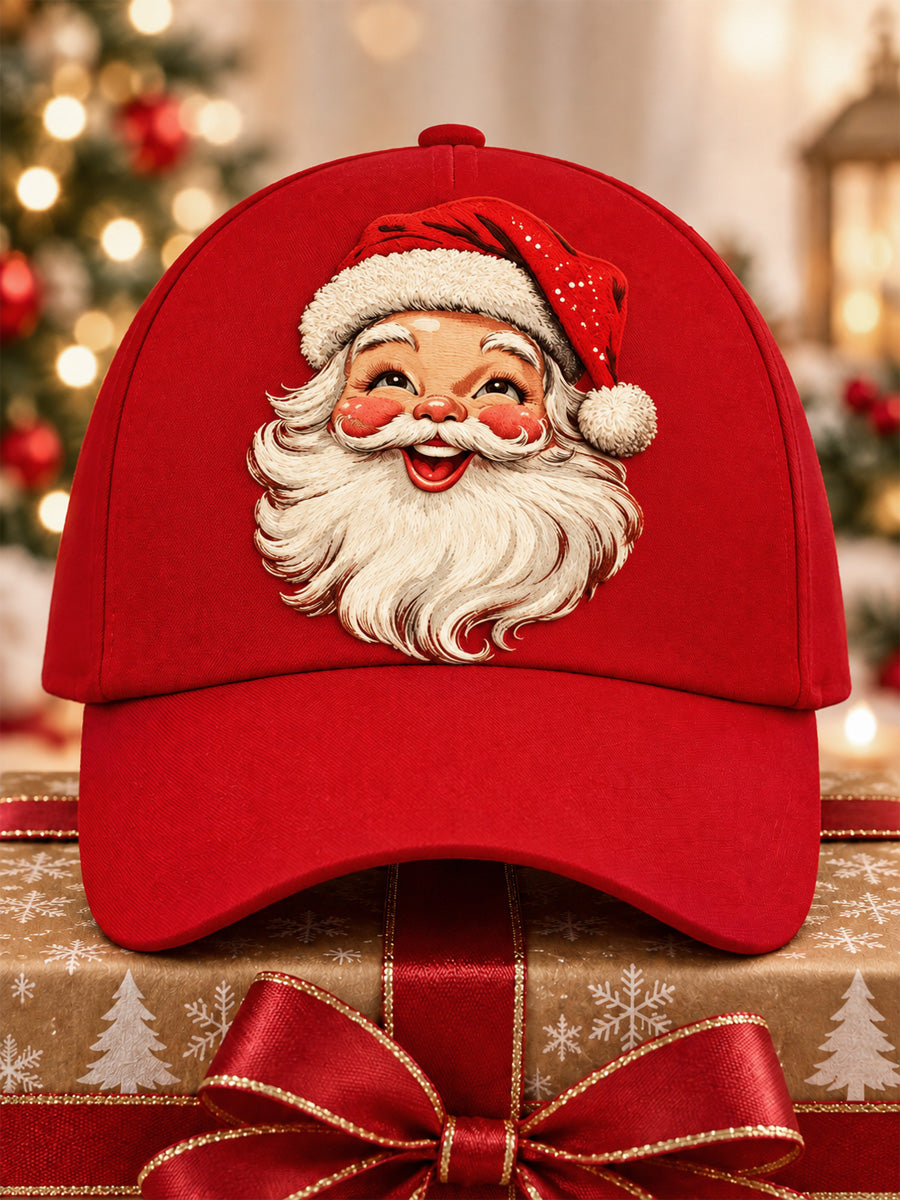 Unisex Christmas Santa Print Hat gracestitchs