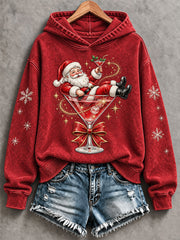 Women's Christmas Santa Print Sweatshirt gracestitchs