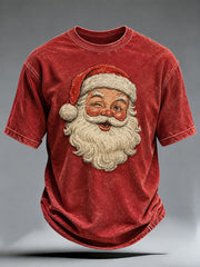 Men's Christmas Santa Print T-Shirt gracestitchs