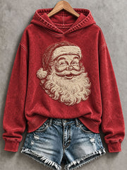 Women's Christmas Santa Print Regular Sweatshirt gracestitchs
