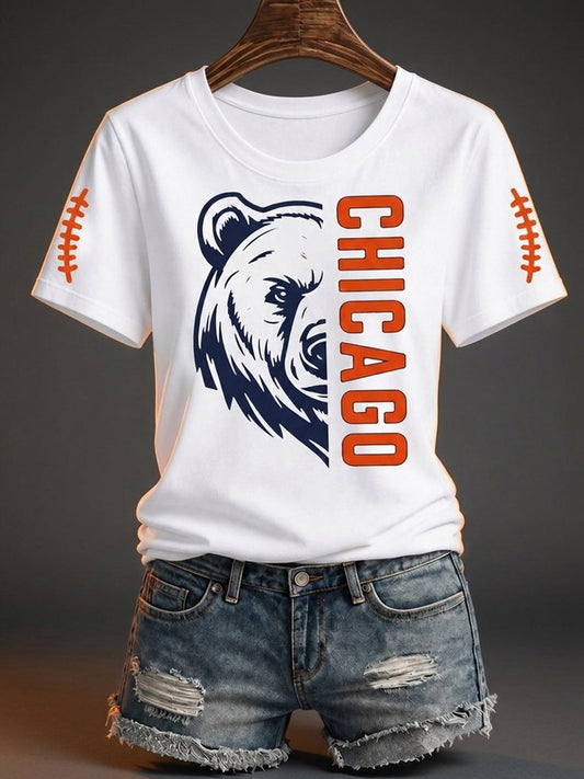 Women's Football Gameday Gift For Football Fans Casual Tee gracestitchs