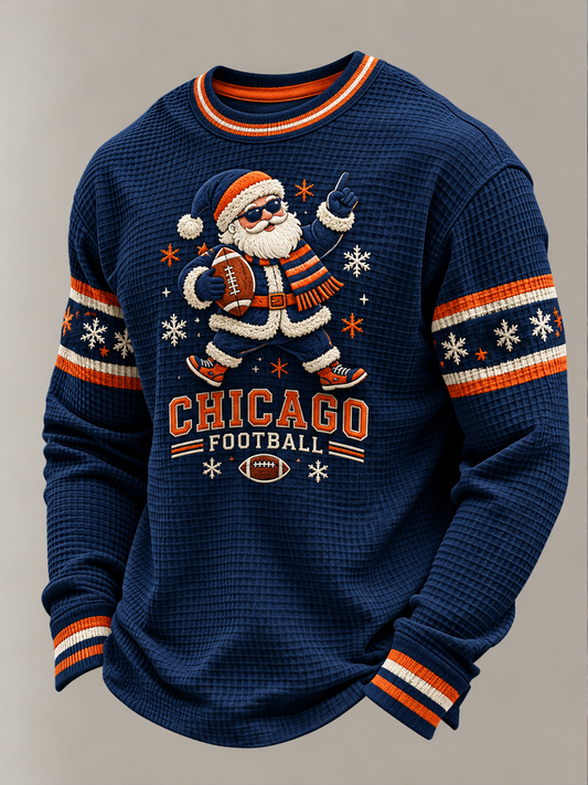 Men's Football Gameday Gift For Football Fans Waffle Sweatshirt gracestitchs