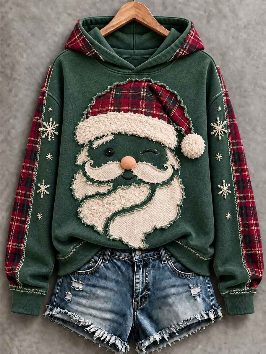 Women's Christmas Santa Claus Art Hoodie