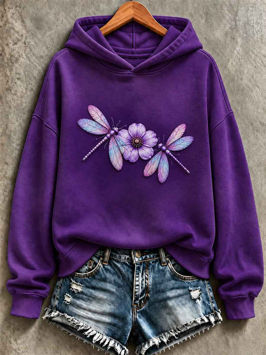 Women's Purple Art Print Sweatshirt