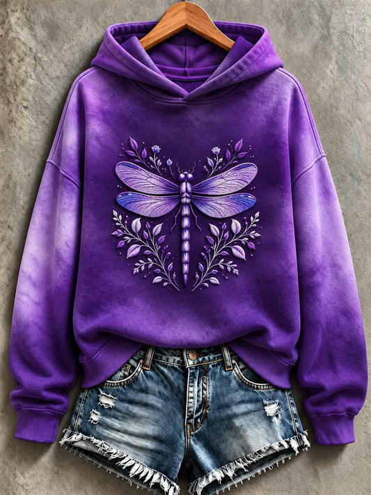 Women's Purple Art Print Sweatshirt