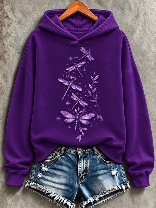 Women's Purple Art Print Sweatshirt