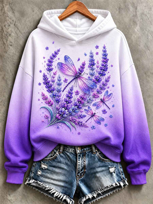 Women's Purple Art Print Sweatshirt