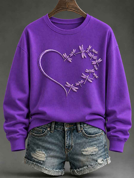 Women's Purple Art Print Sweatshirt