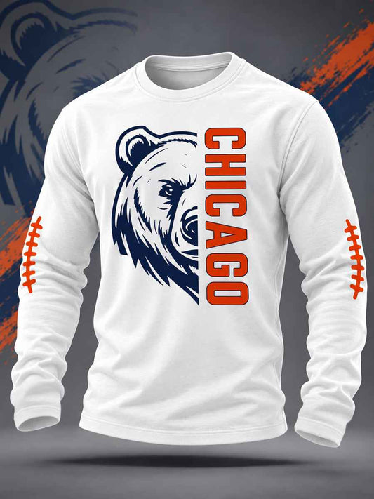 Men's Football Gameday Gift For Football Fans Casual Long Sleeve T-Shirt