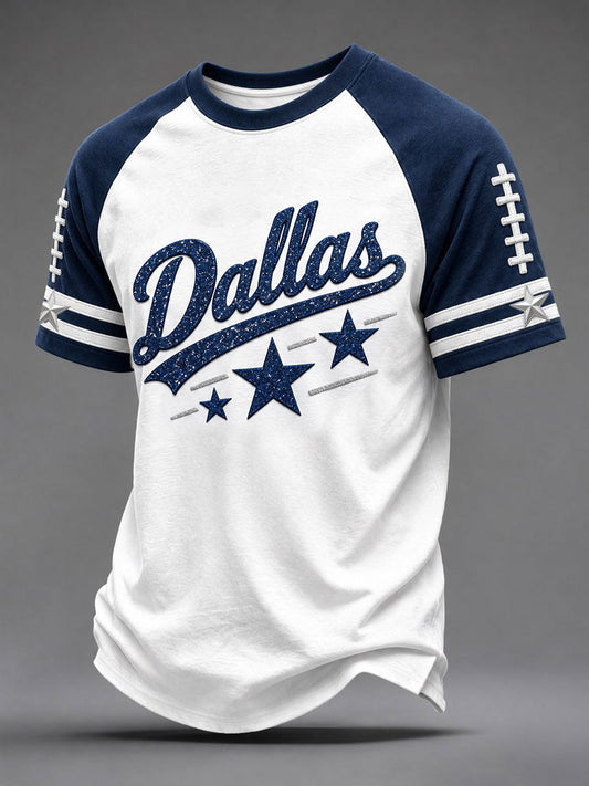 Men's Cowboys Football Fans Lovers Gameday Casual Short Sleeve T-Shirt gracestitchs