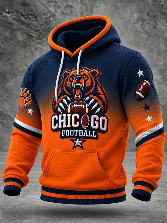 Men's Football Gameday Gift For Football Fans Casual Waffle Hoodie