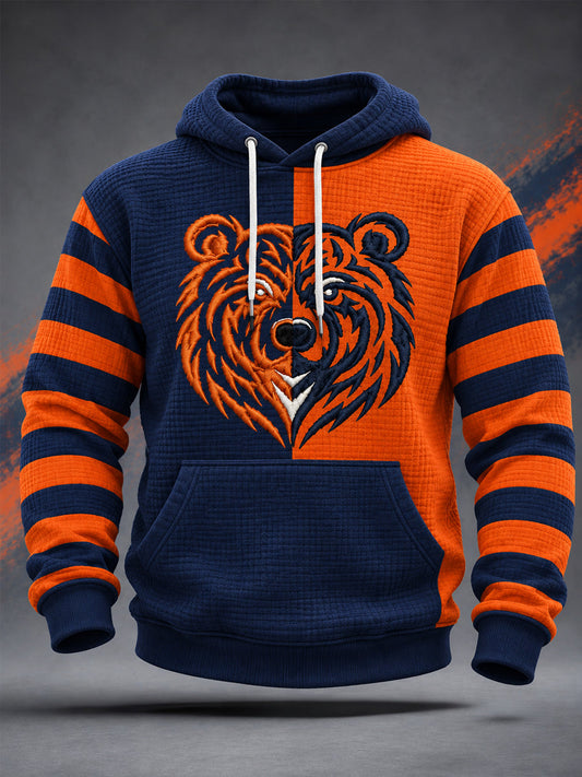 Men's Football Gameday Gift For Football Fans Casual Waffle Hoodie gracestitchs