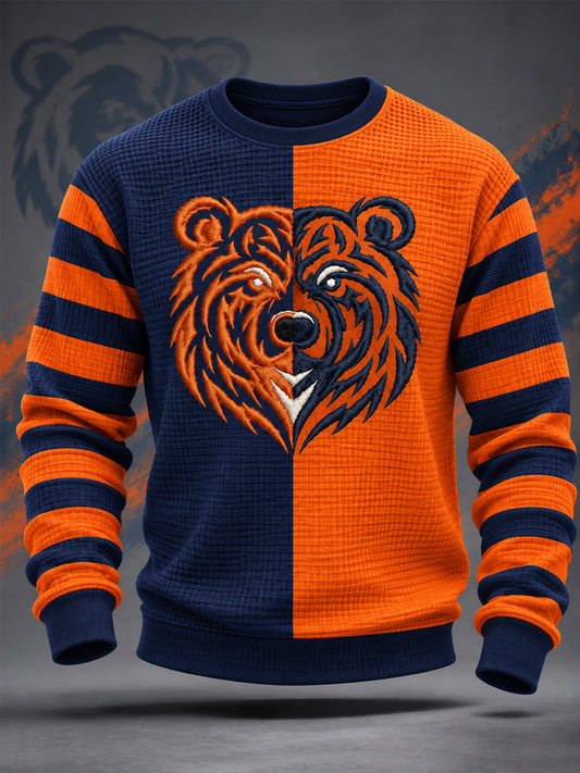 Men's Football Gameday Gift For Football Fans Casual Waffle Sweatshirt gracestitchs