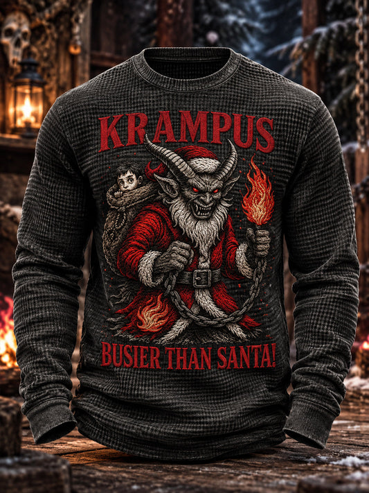 Men's Christmas Krampus Printed Sweatshirt gracestitchs