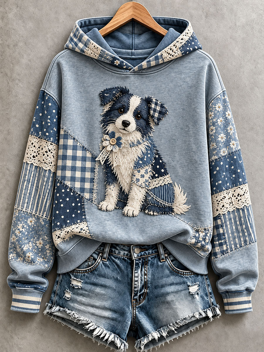 Women's Lovely Border Collie Hoodie gracestitchs