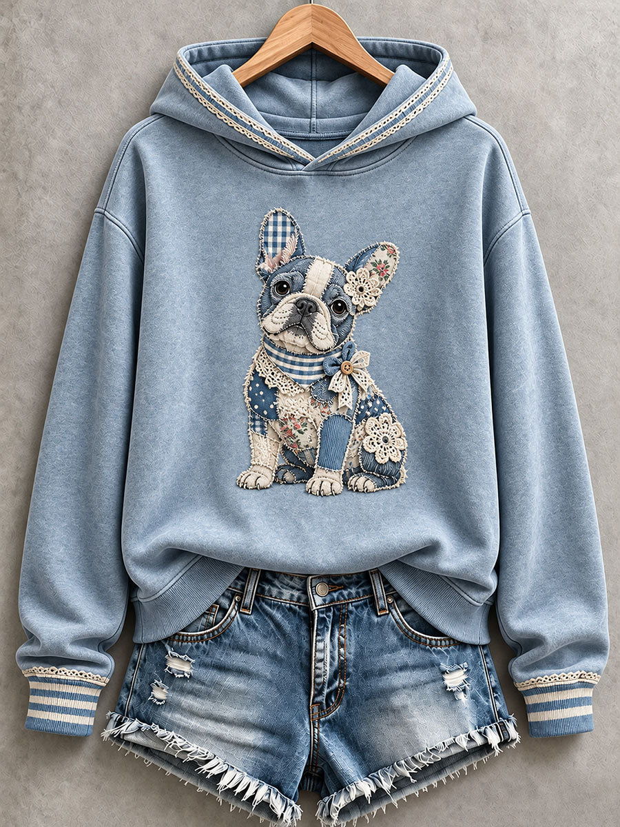 Women's Lovely French Bulldog Hoodie gracestitchs