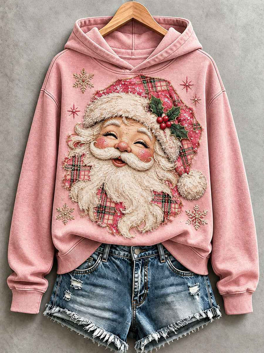 Women's Pink Santa Hoodie