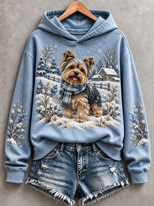 Women's Lovely Yorkshire Terrier Hoodie gracestitchs