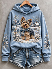Women's Lovely Yorkshire Terrier Hoodie gracestitchs