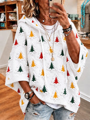 Women's Christmas Print Casual Hoodie gracestitchs