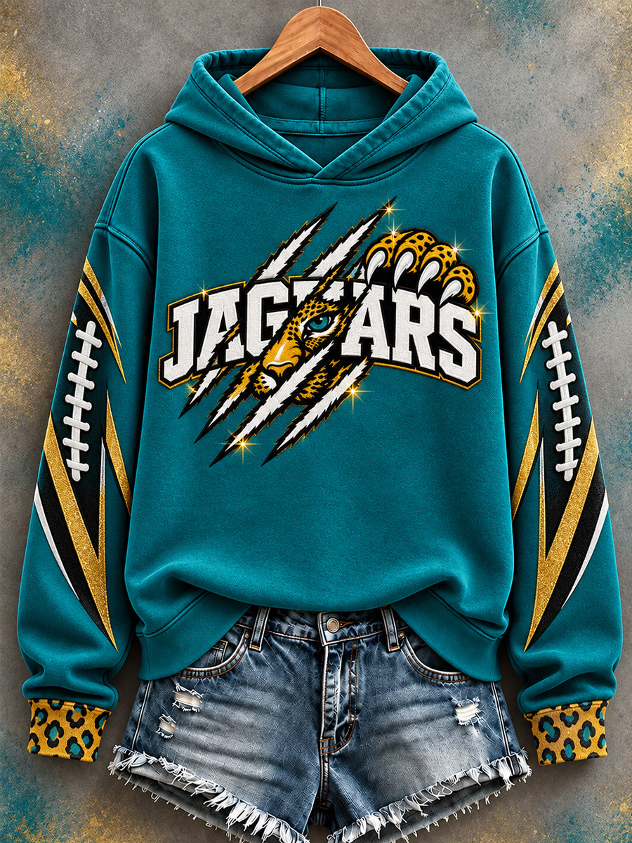 Women's Jaguars Football Gameday Gift For Football Fans Casual Hoodie gracestitchs