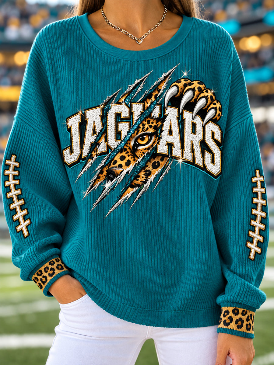 Women's Jaguars Football Gameday Gift For Football Fans Casual Sweatshirt gracestitchs