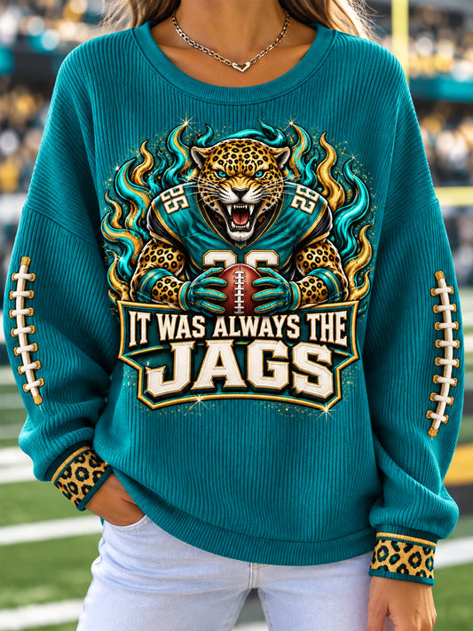 Women's Jaguars Football Gameday Gift For Football Fans Casual Sweatshirt gracestitchs