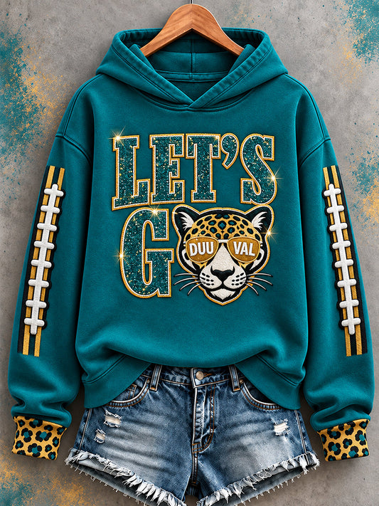 Women's Jaguars Football Gameday Gift For Football Fans Casual Hoodie gracestitchs