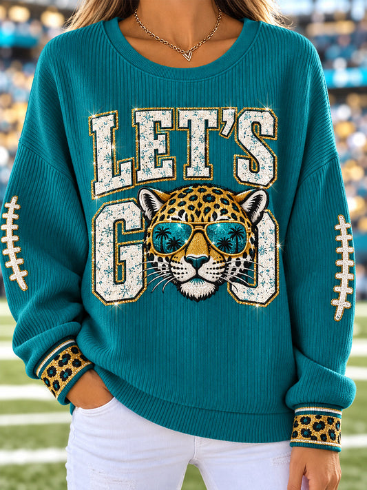 Women's Jaguars Football Gameday Gift For Football Fans Casual Sweatshirt gracestitchs