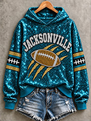Women's Football Gameday Gift For Football Fans Regular Hoodie gracestitchs