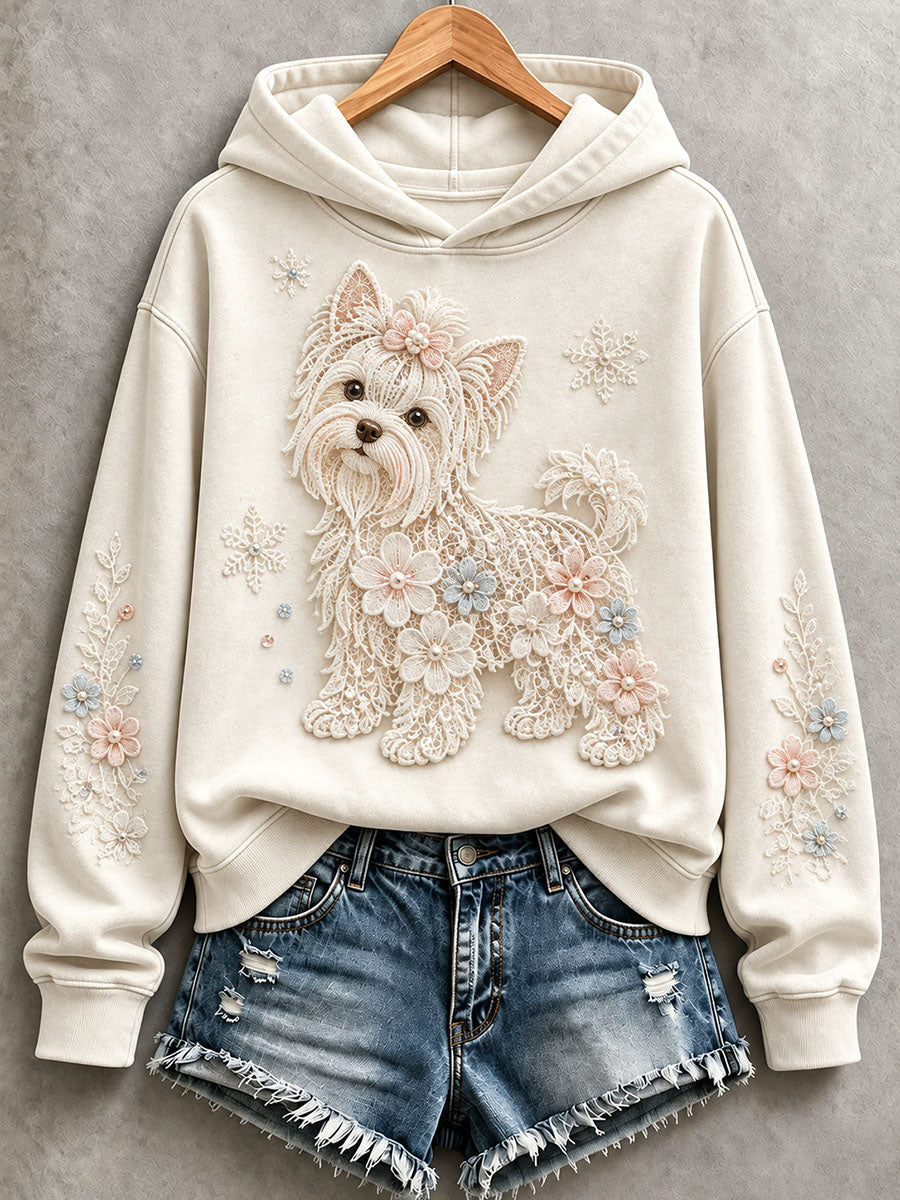 Women's Lovely Yorkshire Terrier Hoodie gracestitchs