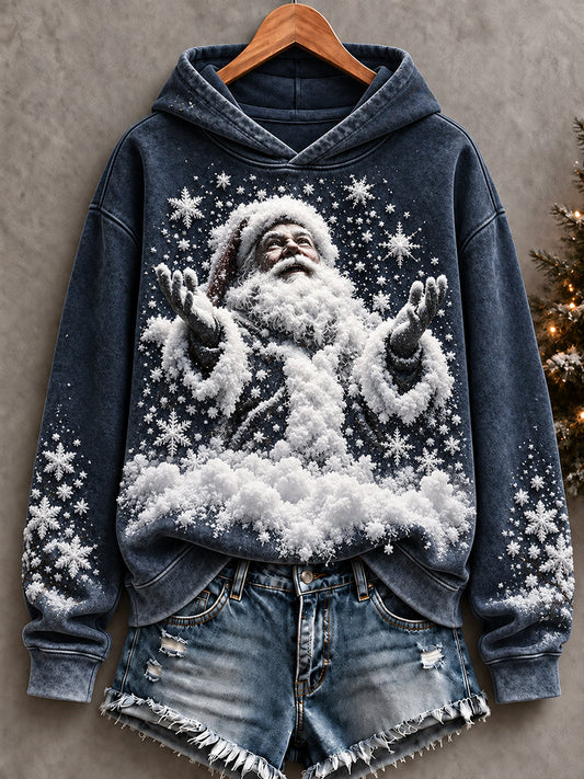 Women's Merry Christmas Art Printed Hoodie gracestitchs