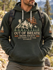 Men's Out Of Breath Hiking Society Hiker Casual Hoodie gracestitchs