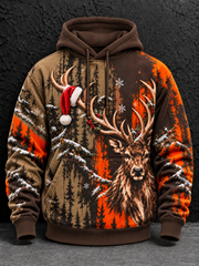 Men's Christmas Oversized Drop-Shoulder Hoodie With Pockets gracestitchs