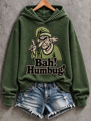 Women's Bah Humbug Print Regular Sweatshirt gracestitchs