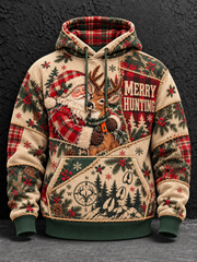 Men's Christmas Oversized Drop-Shoulder Hoodie With Pockets gracestitchs