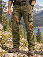 Men's Wilderness Trail Print Hike Lovers Casual  Cargo Pants gracestitchs