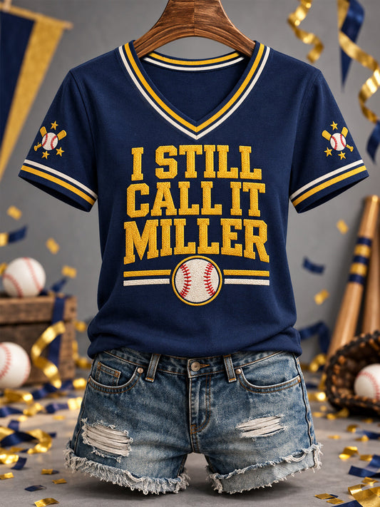 Women's Gift For Baseball Fans Casual V-Neck Tee gracestitchs