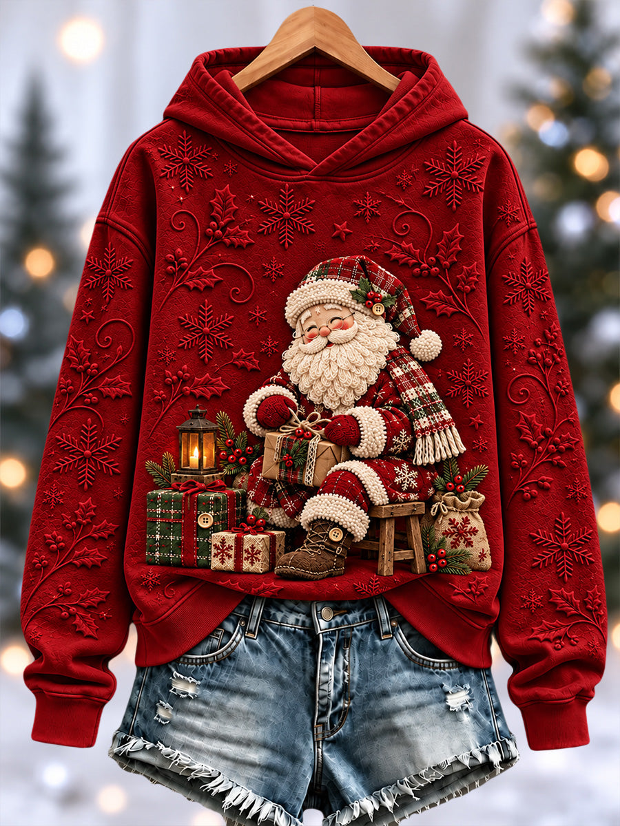 Women's Christmas Print Hoodie gracestitchs