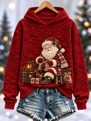 Women's Christmas Print Hoodie gracestitchs