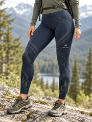 Women's Wilderness Trail Print Hike Lovers Leggings gracestitchs