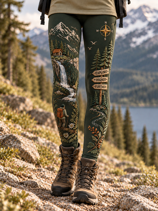 Women's Hiking Lover Printed Pants gracestitchs