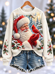 Women's Christmas Print Flannel Sweatshirt gracestitchs