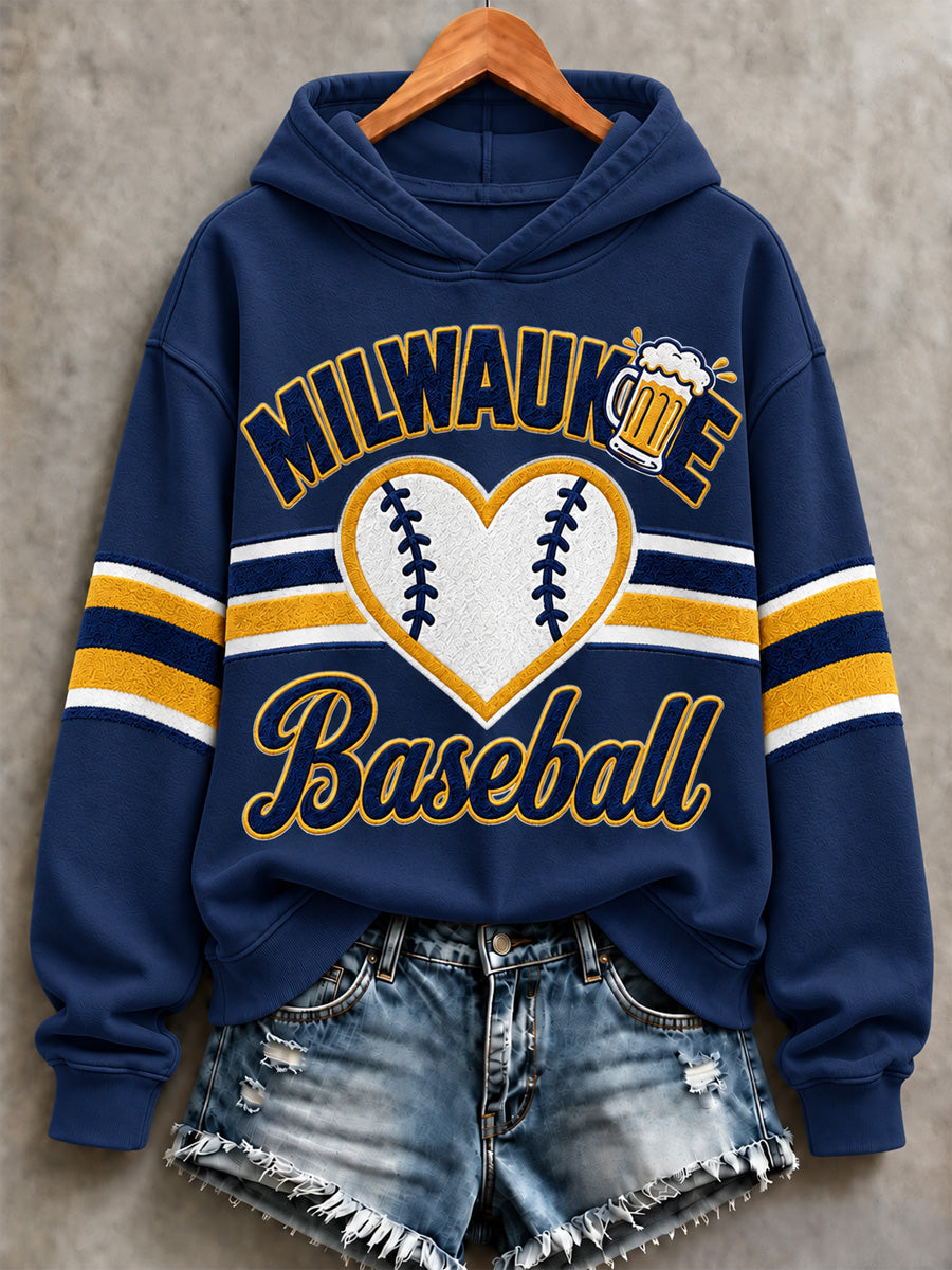 Women's Gift For Baseball Fans Print Hoodie gracestitchs