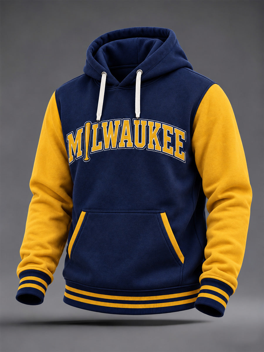 Men's Gift For Baseball Fans Print Oversized Drop-Shoulder Hoodie with Pockets gracestitchs