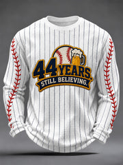Men's Gift For Baseball Fans Print Waffle Long Sleeve Top gracestitchs