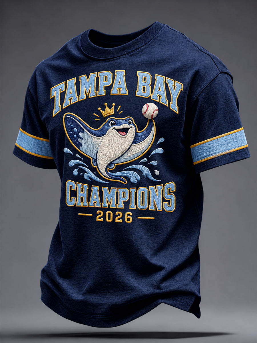 Men's Tampa Bay Baseball Lover Printed T-shirt gracestitchs