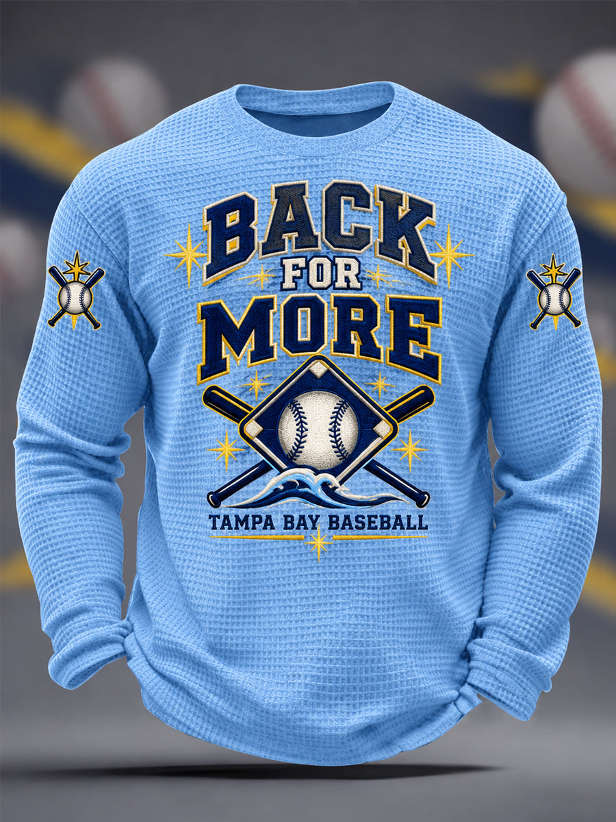 Men's Gift For Baseball Fans Casual Waffle Long Sleeve T-Shirt gracestitchs